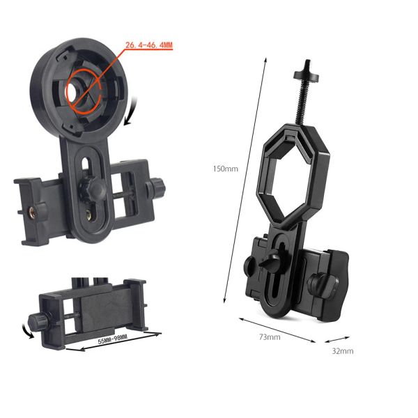 Universal Cell Phone Adapter Clip Mount Binocular Camera photography Stand Adapter For iPhone Samsung Phone holder
