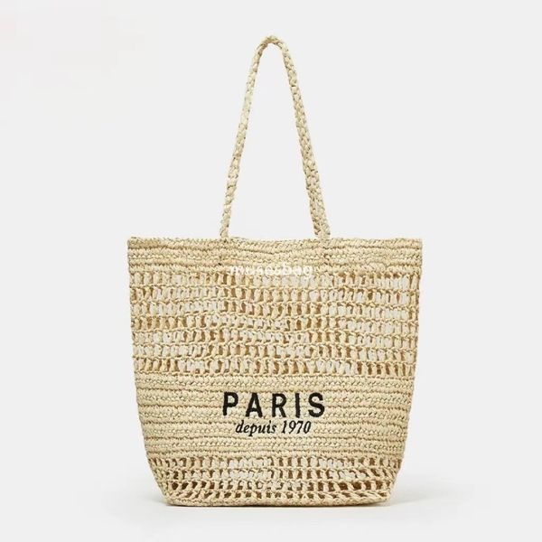 Fashionable Women's Designer Letter Embroidery One Shoulder New Classic and Practical Large Capacity Hollow Grass Bag Woven Bag Vacation Beach Bag Versatile, Beige
Fashionable Women's Designer Letter Embroidery One Shoulder New Classic and Practical Large Capacity Hollow Grass Bag Woven Bag Vacation Beach Bag Versatile, Beige