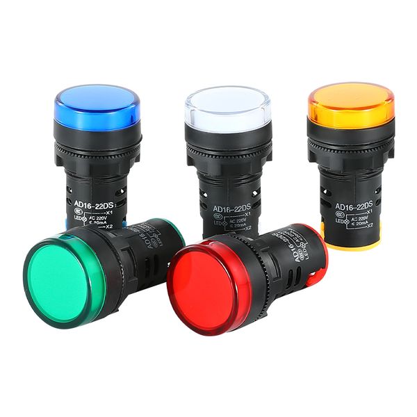 Indicator light signal light AD16-22DS diode solid color signal light installation hole 22MM red green yellow blue white
Indicator light signal light AD16-22DS diode solid color signal light installation hole 22MM red green yellow blue white