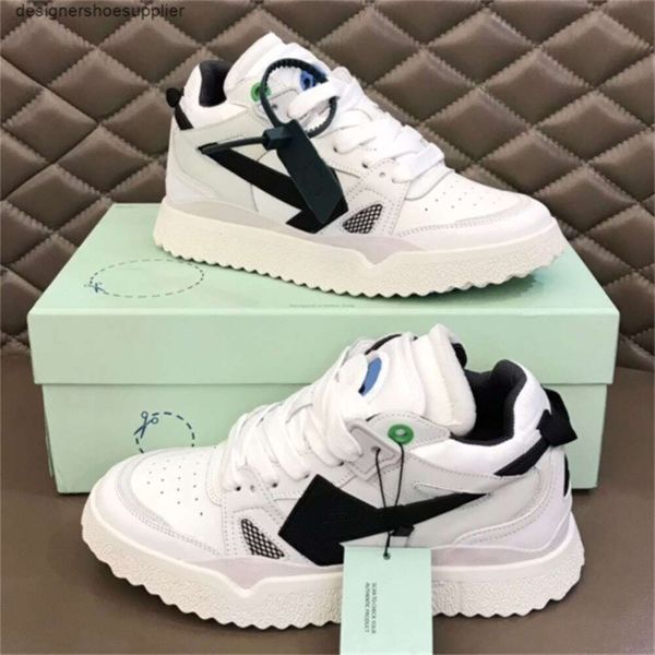 Men Mid-Top shoes OUT OF OFFICE Sneakers with Black Arrows on Both Sides Rubber Sole White Lace-Up Strap Designer Mens Womens Sneakers Fashion Trend, 6_color
Men Mid-Top shoes OUT OF OFFICE Sneakers with Black Arrows on Both Sides Rubber Sole White Lace-Up Strap Designer Mens Womens Sneakers Fashion Trend, 6_color