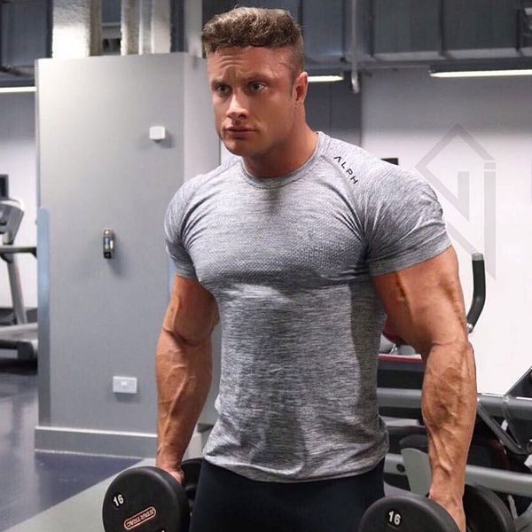 Men's Gym Sports Running Sweatshirt Short Sleeve — compare prices at CompareOffers