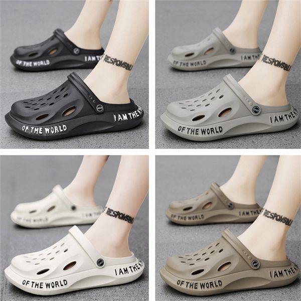 Factory wholesale men's sandals 4 colors soft sole fashion Baotou slippers outdoor waterproof and wear-resistant beach hole shoes Joker breathable mens shoes 2323#, Black
Factory wholesale men's sandals 4 colors soft sole fashion Baotou slippers outdoor waterproof and wear-resistant beach hole shoes Joker breathable mens shoes 2323#, Black