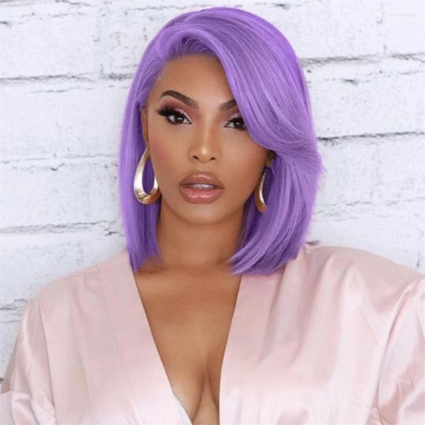 13x4 Short Glueless Bob Wig Light Purple Colored Straight Lace Front Human Hair Wigs For Women Pre Plucked Frontal s al, Chocolate brown
13x4 Short Glueless Bob Wig Light Purple Colored Straight Lace Front Human Hair Wigs For Women Pre Plucked Frontal s al, Chocolate brown