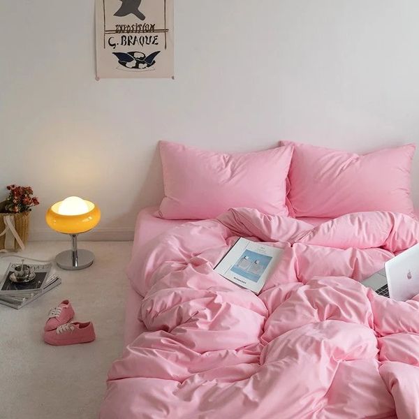 Girls Pink Duvet Cover Set Full Queen Size Soft Flat Sheet Pillowcase Bed en Princess Style Solid Color Bedding 240624, Aqua
Girls Pink Duvet Cover Set Full Queen Size Soft Flat Sheet Pillowcase Bed en Princess Style Solid Color Bedding 240624, Aqua