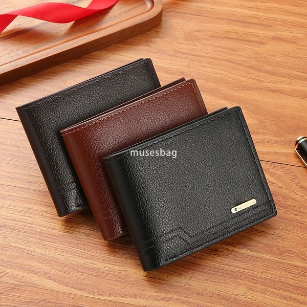 Korean men high-end new wallet, short wallet fashionable and casual lychee pattern soft leather wallet multiple card slots practical large capacity small wallet, Brown
Korean men high-end new wallet, short wallet fashionable and casual lychee pattern soft leather wallet multiple card slots practical large capacity small wallet, Brown