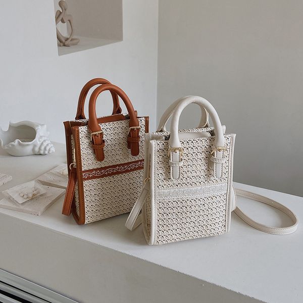 Outlet factory ladies handbag 3 colors travel holiday woven handbag summer popular straw beach bag sweet little fresh embroidered tote bag 1759#, White
Outlet factory ladies handbag 3 colors travel holiday woven handbag summer popular straw beach bag sweet little fresh embroidered tote bag 1759#, White