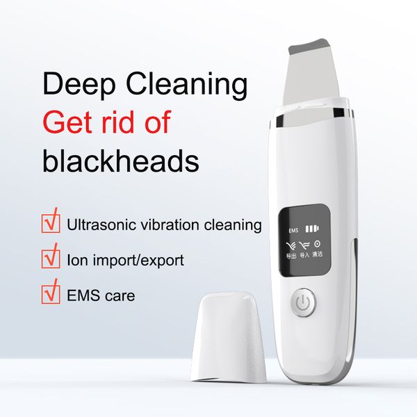 Ultrasonic Skin Scrubber Blackhead Remover Professional Face Cleaning Ultrasonic Scrubber Peeing Facial Cleaner Beauty Device