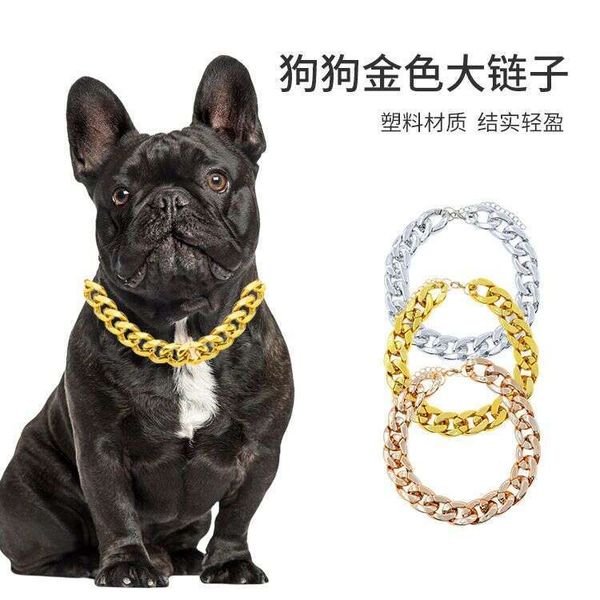 Fadou Dog Cute Gold Chains Collar Pet Necklace Accessories Neck Cat Collar Pet Supplies Cat leash high quality Domineering collar, Golden
Fadou Dog Cute Gold Chains Collar Pet Necklace Accessories Neck Cat Collar Pet Supplies Cat leash high quality Domineering collar, Golden