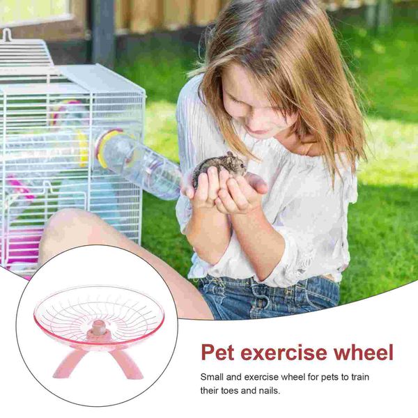 Hamster Flying Saucer Wheel- Silent Running Exercise Wheel for Hamsters Gerbil Rat and Small Animals