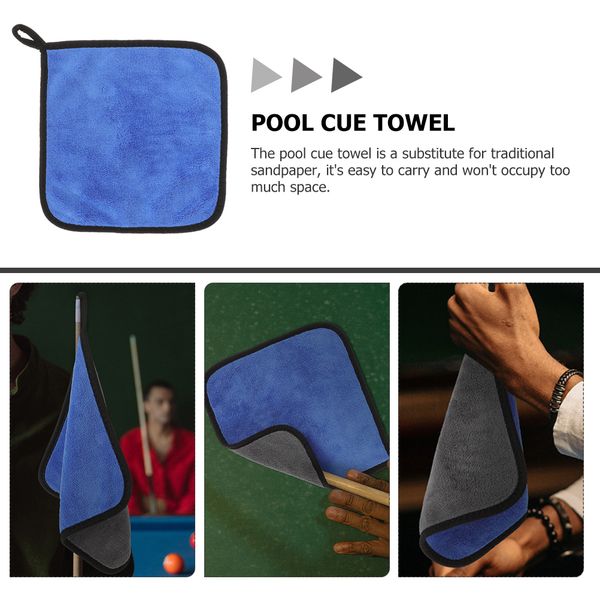 5 Pcs Pole Cloth Towel Cleaning for Snooker Stick Pool Cue Towels Accessories Billiard Slicker Club Cleaner Coral Fleece