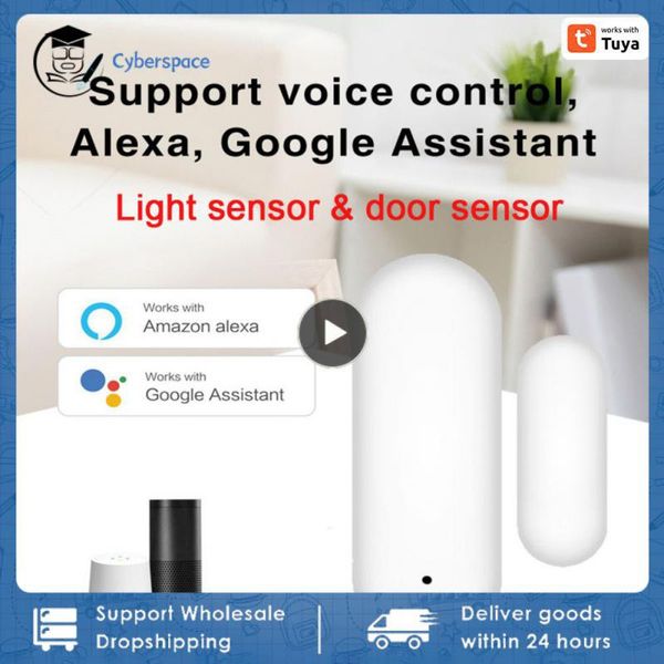 Tuya Smart Door Sensor WiFi/ Door Window Open Closed Detector Smart Home Security Alarm System Smart Life APP Control
