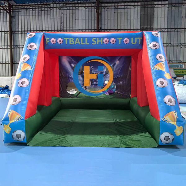 Adult and Children Inflatable Football Penalty shootout - Outdoor Activity Inflatable Football Shooting Game Set Comes with 6 Balls as a Gift