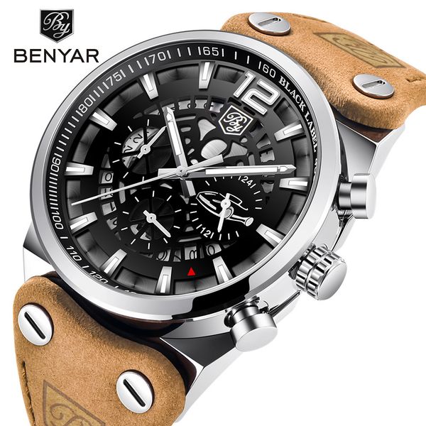 Wristwatches Binya Alloy Mens Watch Quartz Sports Waterproof Strap Genuine Leather Glow In The Dark Calendar Multi Function Pointer Display, Black
Wristwatches Binya Alloy Mens Watch Quartz Sports Waterproof Strap Genuine Leather Glow In The Dark Calendar Multi Function Pointer Display, Black
