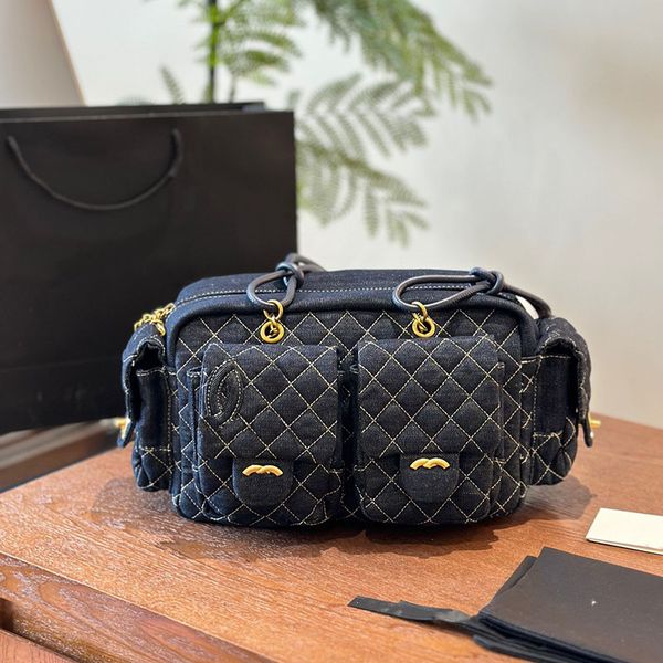 24p Hobo Tote Designer Diamond-Shaped Denim Girl Shoulder Bag Luxury Tote Multi-Pocket Crossbody Bag Dimensions 35cm, Blue
24p Hobo Tote Designer Diamond-Shaped Denim Girl Shoulder Bag Luxury Tote Multi-Pocket Crossbody Bag Dimensions 35cm, Blue