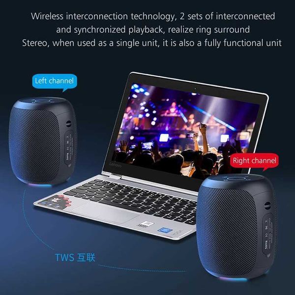 New Arrival ZEALOT S53 portable BT speaker wireless bass speaker TWS heavy-duty bass stereo support micro SD card AUX USB playback microphone Z240927