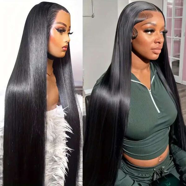 34 30 38 Inch Straight 13X4 13X6 Front Human Hair Wig Transparent 180% Density Brazilian Preplucked Lace Remy Frontal Wigs al s, Black
34 30 38 Inch Straight 13X4 13X6 Front Human Hair Wig Transparent 180% Density Brazilian Preplucked Lace Remy Frontal Wigs al s, Black