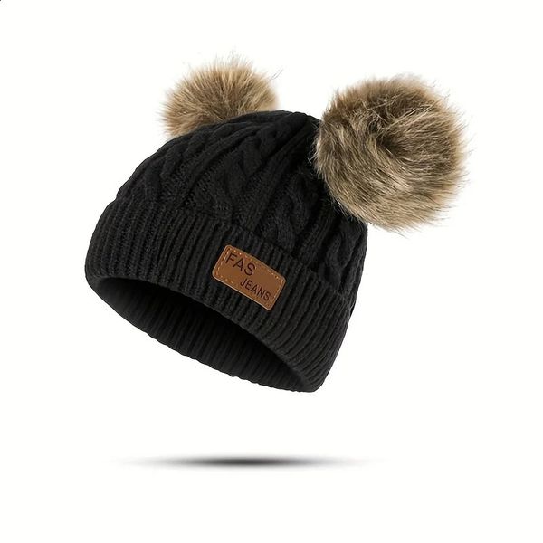Cute Double Wool Pompom Baby Hat Children Cap Warm Autumn Winter Hats For Kids Boys Girls Knitted Warmer Beanie Caps Bonnet 240930, Yellow
Cute Double Wool Pompom Baby Hat Children Cap Warm Autumn Winter Hats For Kids Boys Girls Knitted Warmer Beanie Caps Bonnet 240930, Yellow
