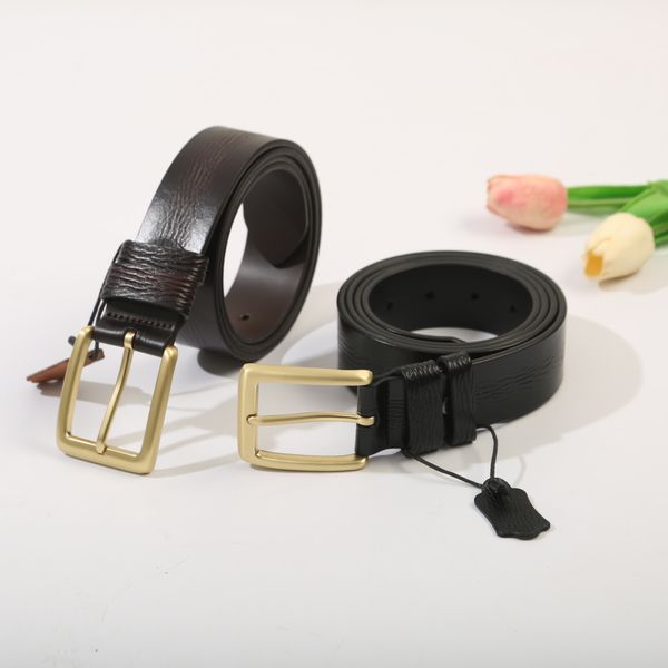 Fashion buckle head copper buckle needle buckle cowhide belt, Brown
Fashion buckle head copper buckle needle buckle cowhide belt, Brown