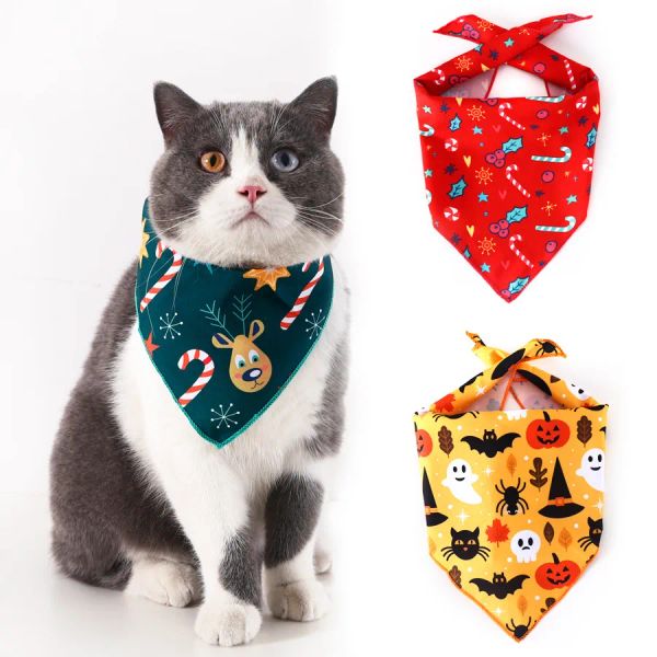 Halloween/Christmas Dog/Cat Accessories Bandanas Scarf Small Dog Cat Puppy Bibs Pet Supplies For Decoration/Party/Cosplay 2 size in total 3 style/size MOQ 10pcs
Halloween/Christmas Dog/Cat Accessories Bandanas Scarf Small Dog Cat Puppy Bibs Pet Supplies For Decoration/Party/Cosplay 2 size in total 3 style/size MOQ 10pcs