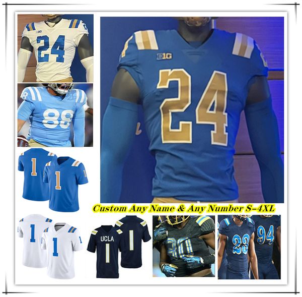 UCLA College Football Jersey Ethan Garbers Justyn Martin T.J. Harden Keegan Jones Rico Flores Jr Moliki Matavao Jalen Berger Carson Schwesinger Bryan Addison Oladejo, Men retro navy style
UCLA College Football Jersey Ethan Garbers Justyn Martin T.J. Harden Keegan Jones Rico Flores Jr Moliki Matavao Jalen Berger Carson Schwesinger Bryan Addison Oladejo, Men retro navy style