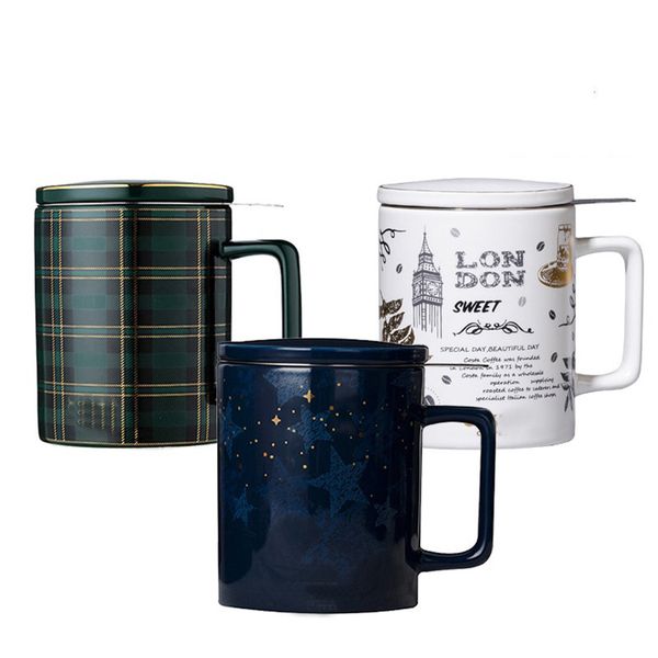 mugs builtin stainless steel tea strainer ceramic travel cup large capacity with lid spoon body star shining reflection, Black
mugs builtin stainless steel tea strainer ceramic travel cup large capacity with lid spoon body star shining reflection, Black