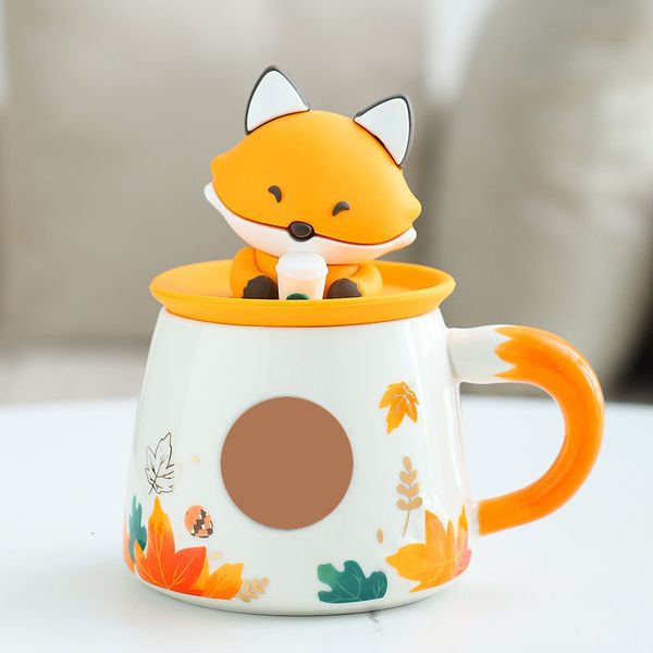 Autumn Maple Leaf And Cute Fox Design Accompanied By Hand Gifts Goddess Bronze Medal Ceramic Mug Coffee Cup With Lid Spoon, Watermelon red
Autumn Maple Leaf And Cute Fox Design Accompanied By Hand Gifts Goddess Bronze Medal Ceramic Mug Coffee Cup With Lid Spoon, Watermelon red