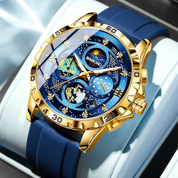 Mens Universe Star Ocean Silicone Tape Multi Functional Sports Fashion Night Light Waterproof Watch, Gold
Mens Universe Star Ocean Silicone Tape Multi Functional Sports Fashion Night Light Waterproof Watch, Gold