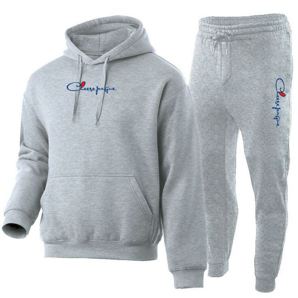 Spring Men Brand Tracksuit Streetwear Casual Men's Set Gray Hoodies Sportswear Mens Two Pieces Set Jacket Pants Sports Suit Plus Size S-XXXL, White 1
Spring Men Brand Tracksuit Streetwear Casual Men's Set Gray Hoodies Sportswear Mens Two Pieces Set Jacket Pants Sports Suit Plus Size S-XXXL, White 1