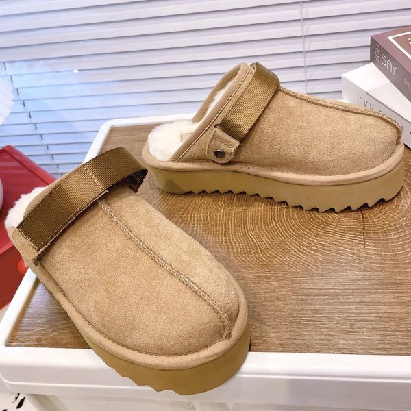 Designer Clog Slippers Comfortable fashion thick bottom mermaid slope heel models short boots Tazz Tasman Fall Driftwood Chestnut Winter casual snow boots, #8
Designer Clog Slippers Comfortable fashion thick bottom mermaid slope heel models short boots Tazz Tasman Fall Driftwood Chestnut Winter casual snow boots, #8