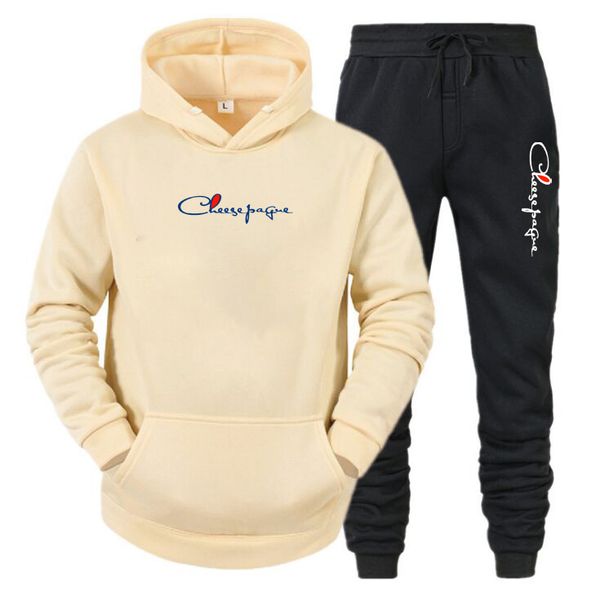 Autumn Winter Hooded Sweatshirt Suit Men And Women Brand Jogging Hoodies Sweatpants Two Pieces Set Streetwear Casual Clothing, White 1
Autumn Winter Hooded Sweatshirt Suit Men And Women Brand Jogging Hoodies Sweatpants Two Pieces Set Streetwear Casual Clothing, White 1