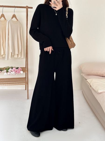 Women's quiet luxury New autumn and winter fashion women's wear Straight-cut mid-rise slacks, Black
Women's quiet luxury New autumn and winter fashion women's wear Straight-cut mid-rise slacks, Black