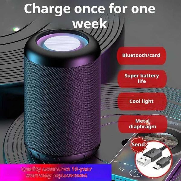 Mini USB TF card storage card slot speaker bass music player wireless Bluetooth LED light portable outdoor speaker home small speaker CL241015