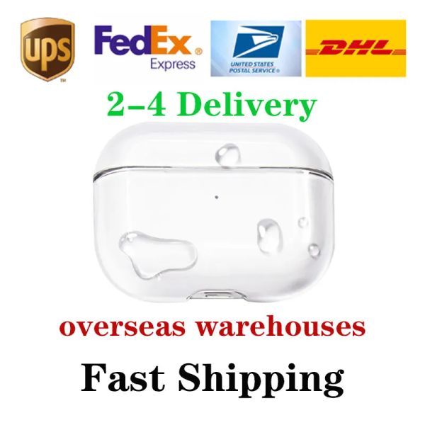 USA Stock For Apple Airpods Pro 2 2nd Generation airpod 3 pros Headphone Accessories Solid TPU Silicone Protective Earphone Cover Wireless Charging Shockproof Case