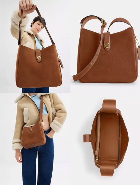 Cross Body Crossbody New Designer Suede Tote Bag Large Capacity Fashion All-In-One Classic Shoulder Bucket Tramp Bag Buckle Strap Adjustable 975 111, Gold 
Cross Body Crossbody New Designer Suede Tote Bag Large Capacity Fashion All-In-One Classic Shoulder Bucket Tramp Bag Buckle Strap Adjustable 975 111, Gold