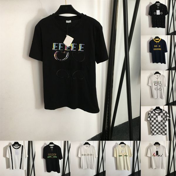 Trendy Summer Women T Shirts Tees 11 Styles Letter Print Designer Casual Tops Tanks Short Sleeve Cotton Shirts