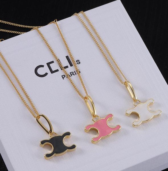 Fashion Designer Letter Pendant Necklaces INS Style Charm Necklace Jewellery 18K Gold Plated Chain For Women's Wedding Jewellery Accessories Love Gift