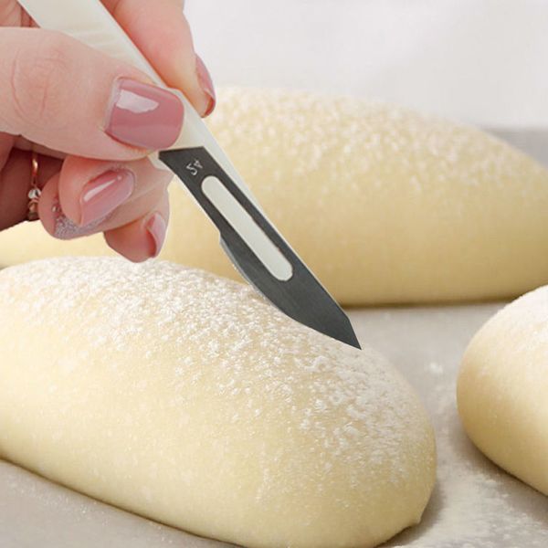 Bread cutter Hand baguette stainless steel European cutting knife Curved cutting knife Baking tools, White
Bread cutter Hand baguette stainless steel European cutting knife Curved cutting knife Baking tools, White