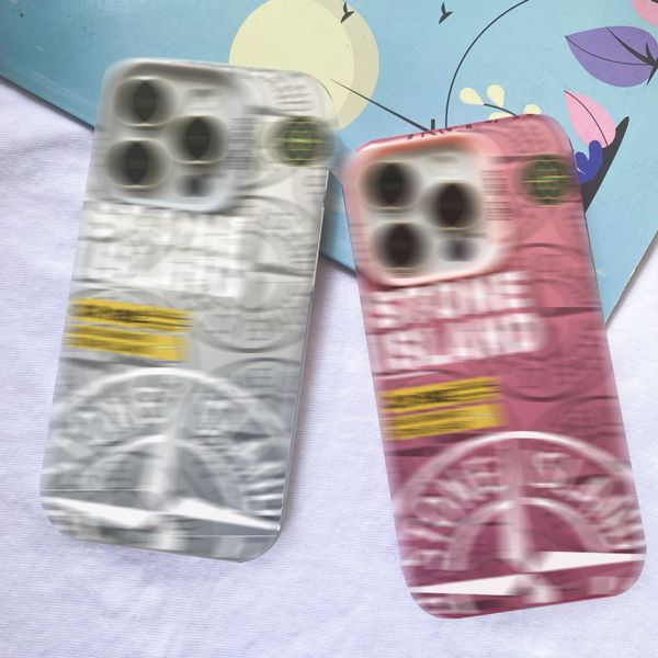 Stone Hard Phone Case for iPhone 16 15 14 13 Pro 12 11 Pro Xs X XR Max 8 7 SE Aurora Hard PC+TPU Cases Back Cover