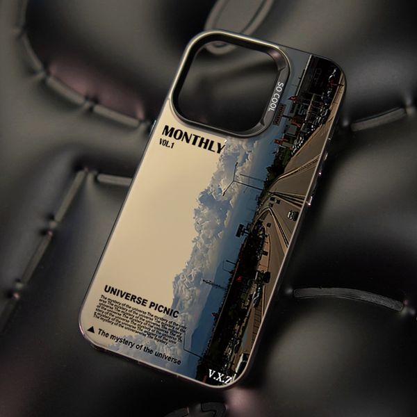 Highway Phone Case for iPhone 16 15 14 13 Pro 12 11 Pro Xs X XR Max 8 7 SE Aurora Hard PC+TPU Cases Back Cover