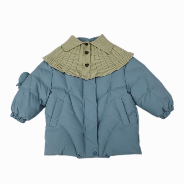 Lightweight Girls' Winter Jacket Waterproof Windproof Knitted Collar Zipper Closure Small Pendant Solid Pattern Woven Fabric, Blue
Lightweight Girls' Winter Jacket Waterproof Windproof Knitted Collar Zipper Closure Small Pendant Solid Pattern Woven Fabric, Blue