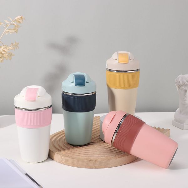 New 316 stainless steel vacuum double drink coffee cup straight drink straws bus readily bounce thermos cup, Blue
New 316 stainless steel vacuum double drink coffee cup straight drink straws bus readily bounce thermos cup, Blue