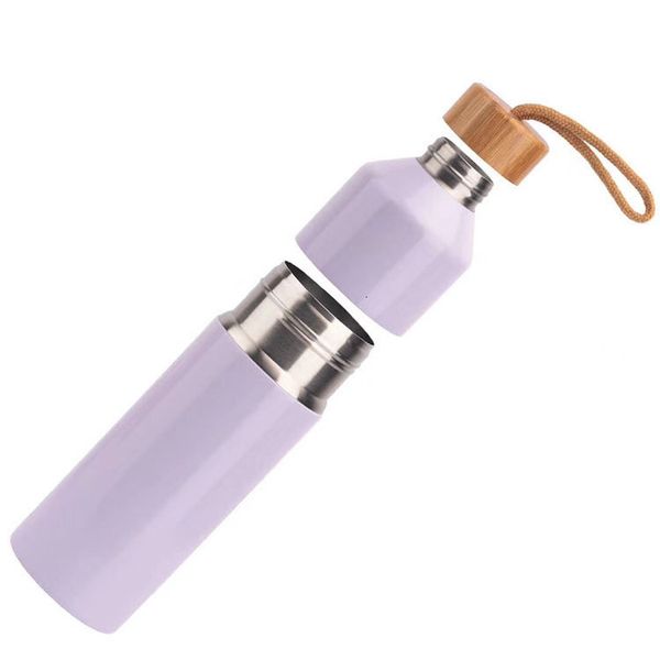 double section portable thermos cup convenient handle stainless steel 304 doublelayer cold and heat insulation water bottles, Light purple
double section portable thermos cup convenient handle stainless steel 304 doublelayer cold and heat insulation water bottles, Light purple