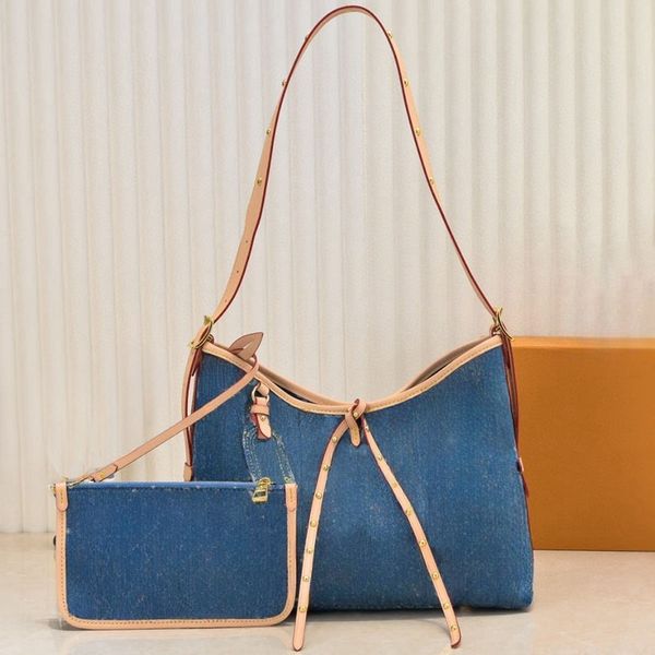 Womens Blue Denim Shopping Bags With Old wers Wallet Pouch Top Handle Totes Underarm Purse Large Capacity Outdoor Sacoche Handbags 39/29cm
Womens Blue Denim Shopping Bags With Old wers Wallet Pouch Top Handle Totes Underarm Purse Large Capacity Outdoor Sacoche Handbags 39/29cm
