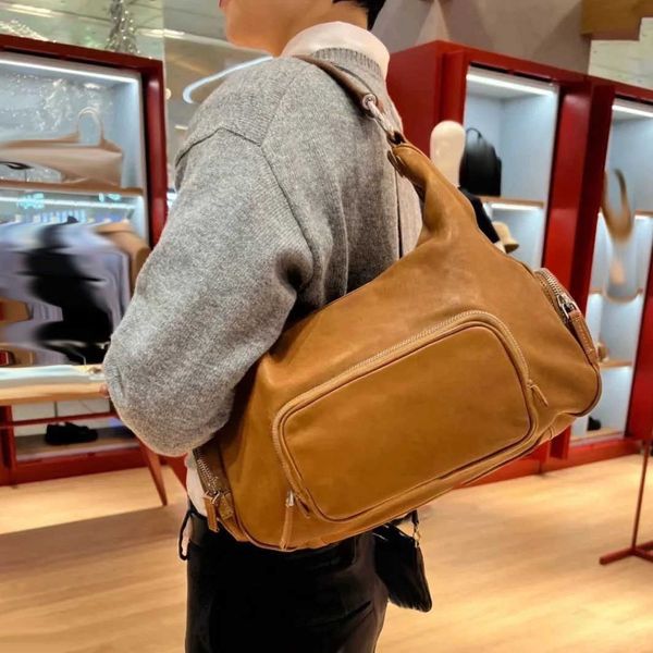 Designer Bag Women Leather Vintage Armpit Handbags Classic Motorcycle Underarm Lady Outdoor Brown Handbag Crossbody Bags 595, Yellow 
Designer Bag Women Leather Vintage Armpit Handbags Classic Motorcycle Underarm Lady Outdoor Brown Handbag Crossbody Bags 595, Yellow