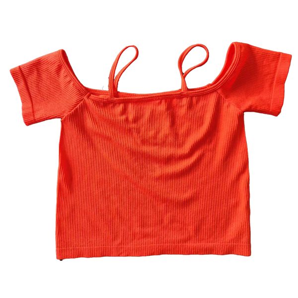 Women's short sleeves with one-line shoulder straps Stylish Female Tank Top with Unique One, White
Women's short sleeves with one-line shoulder straps Stylish Female Tank Top with Unique One, White