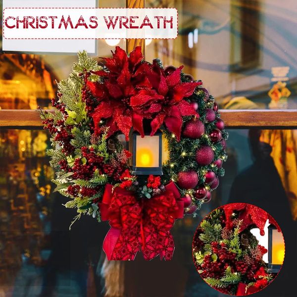 30CM red wreath earrings used for front doors golden windows walls and Christmas decorations240930
30CM red wreath earrings used for front doors golden windows walls and Christmas decorations240930