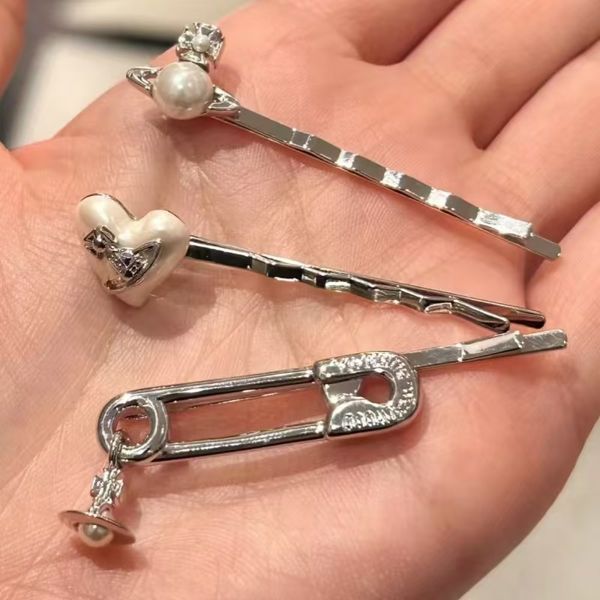 hair pins designer hair clip barrette hairclip hair slide pin fashion hair accessories tools womens pearl saturn oneline hairpin side clip