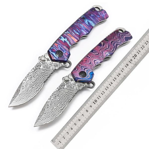 Tacticfal Folding Blade Knife,Prime Quality Knife,Damascus Blade 3D Rainbow Handle,Good for Collection and Outdoor
Tacticfal Folding Blade Knife,Prime Quality Knife,Damascus Blade 3D Rainbow Handle,Good for Collection and Outdoor