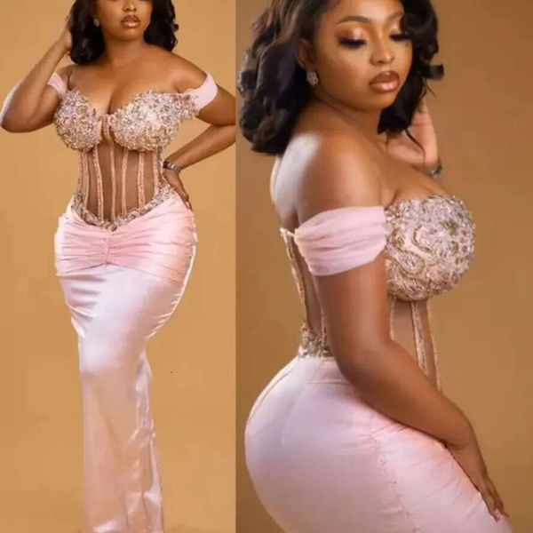 Plus Size Arabic Aso Ebi Pink Prom Dresses — compare prices at CompareOffers