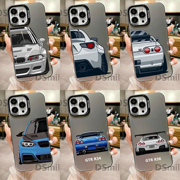 Anime car Phone Case for iPhone 16 15 14 13 Pro 12 11 Pro Xs X XR Max 8 7 SE Laser Hard PC+TPU Cases Back Cover-H403